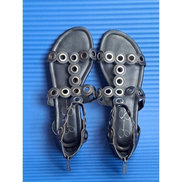 Jessica Simpson Women's Korva Black Flat Gladiator Sandals Size 8.5 - Picture 9 of 12